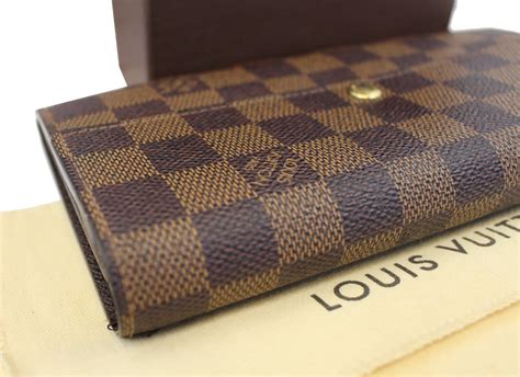 louis vuitton damier ebene wallet replica|louis vuitton damier long wallet.